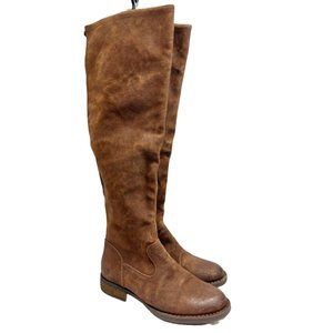 Born Borman Tall‎ Boot With Animal Print Lining Back Zipper Size 6